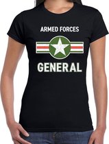 Landmacht / Armed forces verkleed t-shirt zwart voor dames S