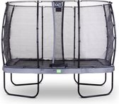 EXIT Elegant Premium trampoline rechthoek 214x366cm met Deluxe veiligheidsnet - grijs