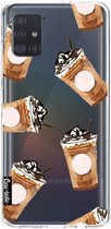 Casetastic Samsung Galaxy A51 (2020) Hoesje - Softcover Hoesje met Design - Coffee To Go Print