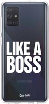 Casetastic Samsung Galaxy A71 (2020) Hoesje - Softcover Hoesje met Design - Like a Boss Print