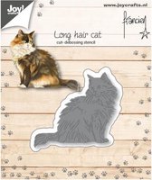 Joy!Crafts • Snij- debosstencil Francien langharige kat