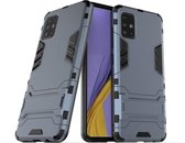 Armor Kickstand Back Cover - Samsung Galaxy A51 Hoesje - Blauw