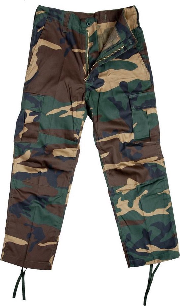 Fostex kinder broek BDU Woodland Groen