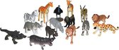 Speelset kinderen safari dieren 15 delig - Afrikaanse dieren safari dieren speelgoed - speelgoed voor kinderen