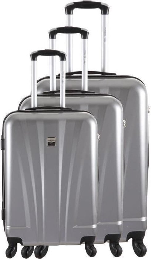 FRANCE BAG - Lot de 3 valises ABS / POLYCARBONATE argent | bol.com
