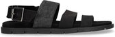 Sacha - Heren - Zwarte nubuck sandalen - Maat 44