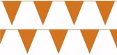 Guirlande de fête extérieure en plastique orange 20 mètres - Lignes de drapeau de 20 m - Ligne de drapeau du jour du roi - Décoration Coupe du monde / Championnat d'Europe