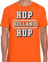 Oranje / Hup Holland Hup supporter t-shirt oranje voor heren XXL