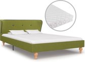 Bed met matras stof groen 120x200 cm