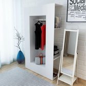 Kledingkast spaanplaat 106x36,5x192 cm wit