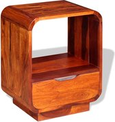 Nachtkastje met lade 40x30x50 cm massief sheeshamhout