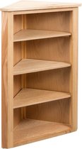 Hoekkast 59x36x100 cm massief eikenhout