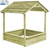 Buitenspeelhuis met zandbak 128x120x145 cm FSC grenenhout