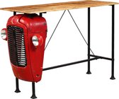 Bartafel tractor 60x150x107 cm massief mangohout rood