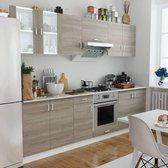 Keukenkastenset eiken-look 8-delig