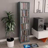 Cd-kast 21x16x88 cm spaanplaat grijs
