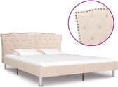 Bedframe stof beige 180x200 cm