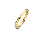 New Bling Zilveren Waves Ring 9NB 0276 50 - Maat 50 - Goudkleurig