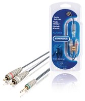 Bandridge - RCA - Aux kabel Stereo Audiokabel 3.5 mm Male - 2x RCA Male - 1 meter