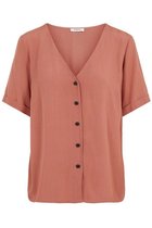 Pieces PCCECILIE SS TOP NOOS BC Copper Brown Vrouwen - Maat XL