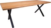 Moss eethoek , 1 eetkamertafel en 6 eetkamerstoelen, bruin en eik.