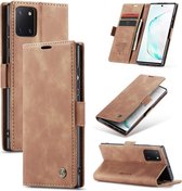 Samsung Galaxy Note 10 Lite Bookcase hoesje - CaseMe - Effen Tan - Kunstleer