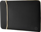HP Neoprene Reversible Sleeve - Laptopsleeve / 14 inch / Zwart en Goud