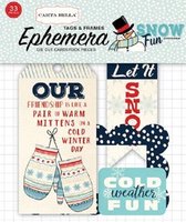 Carta Bella: Snow Fun Ephemera Tags & Frames (CBSF59021)