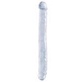 Pipedream Basix Rubber Works dubbele dildo DoubleDong transparant - 12 inch