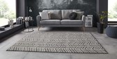 Vloerkleed zig-zag Brick Wall - grijs 80x250 cm