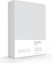 Romanette flanellen laken - Zilver - 1-persoons (150x250 cm)