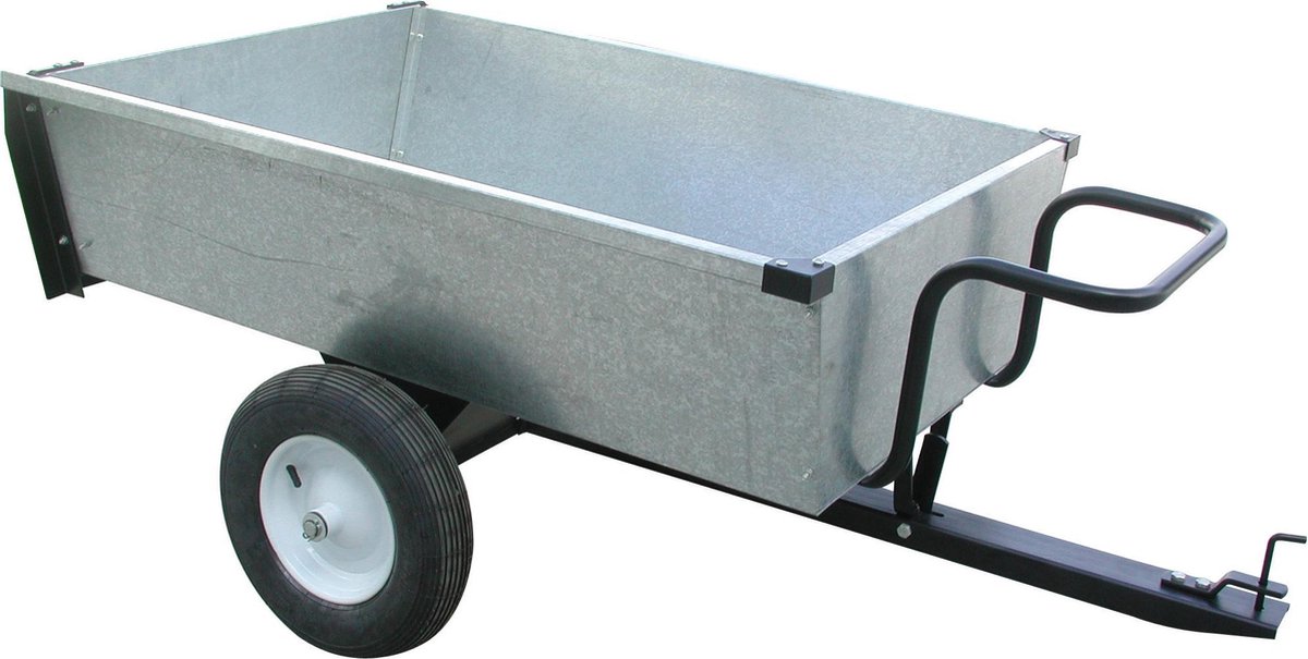 Turfmaster Aanhanger - RVS - 320 kg capaciteit - 106 x 84 x 30 cm - Banden 16