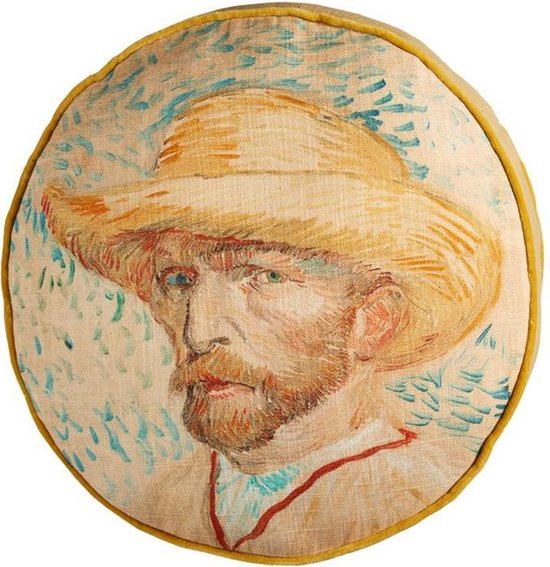 Beddinghouse x Van Gogh Museum Self Portrait Sierkussen - dia 40 cm - Naturel