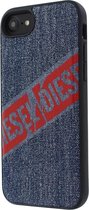 iPhone SE (2020)/8/7/6s/6 Backcase hoesje - Diesel - Effen Blauw - Denim-stof