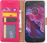 Motorola Moto X4 Portemonnee hoesje / book case Pink