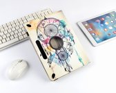 P.C.K. Hoesje/Boekhoesje/Bookcover/Case draaibaar dromenvanger print geschikt voor 10 inch Tablets universeel MET GLASFOLIE/TEMPEREDD GLASS