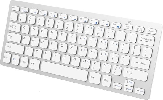 Draadloos Toetsenbord Bluetooth Wireless Keyboard Universeel ‚Äì Wit |  bol.com