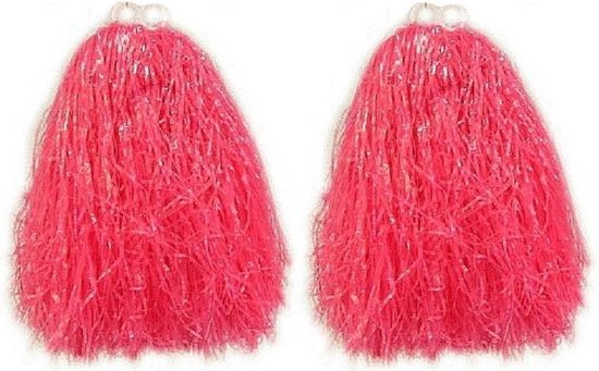 Lot de 2 Pompons de Pom-Pom Girl avec Anneau, Boules de Pompons de