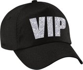 VIP pet  / cap zwart met zilver bedrukking voor dames en heren -  Very Important Person cap