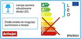 Activejet AJE-MERO 1 BLACK IP44 wandverlichting Zwart Geschikt voor gebruik binnen Geschikt voor buitengebruik Niet-verwisselbare lamp(en) 3 W