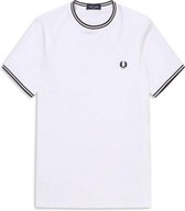 Fred Perry Twin Tipped  T-shirt - Mannen - wit /zwart