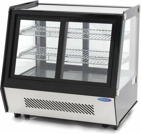 Gebaksvitrine - 125 L - 71 cm - Schuifdeuren Voor en Achter