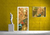 Sticker pour porte Sticker mural Venise | Jaune | 91x211 cm