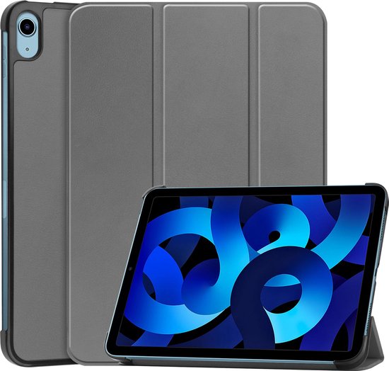 Case2go - Tablet hoes geschikt voor Apple iPad 10 10.9 (2022) - Tri-fold hoes met Auto/Wake functie en Magnetische sluiting - Grijs