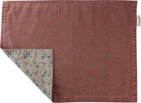 Laura Ashley Kitchen Linen Collectables - Laura Ashley Set de table Oxblood Red double face Uni/ Daniela 48x35cm