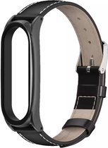 Bracelet Strap-it Xiaomi Mi Band 6 cuir - noir
