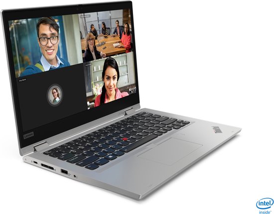 Lenovo ThinkPad L13 Yoga Intel® Core™ i5 i5-10310U Hybride (2-in-1) 33,8 cm (13.3") Touchscreen Full HD 8 GB DDR4-SDRAM 256 GB SSD Wi-Fi 6 (802.11ax) Windows 10 Pro Zilver - Lenovo - Hoofdafbeelding