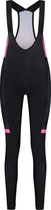 Rogelli Select II Lange Fietsbroek - Met Bretels - Dames - Zwart, Roze - Maat L