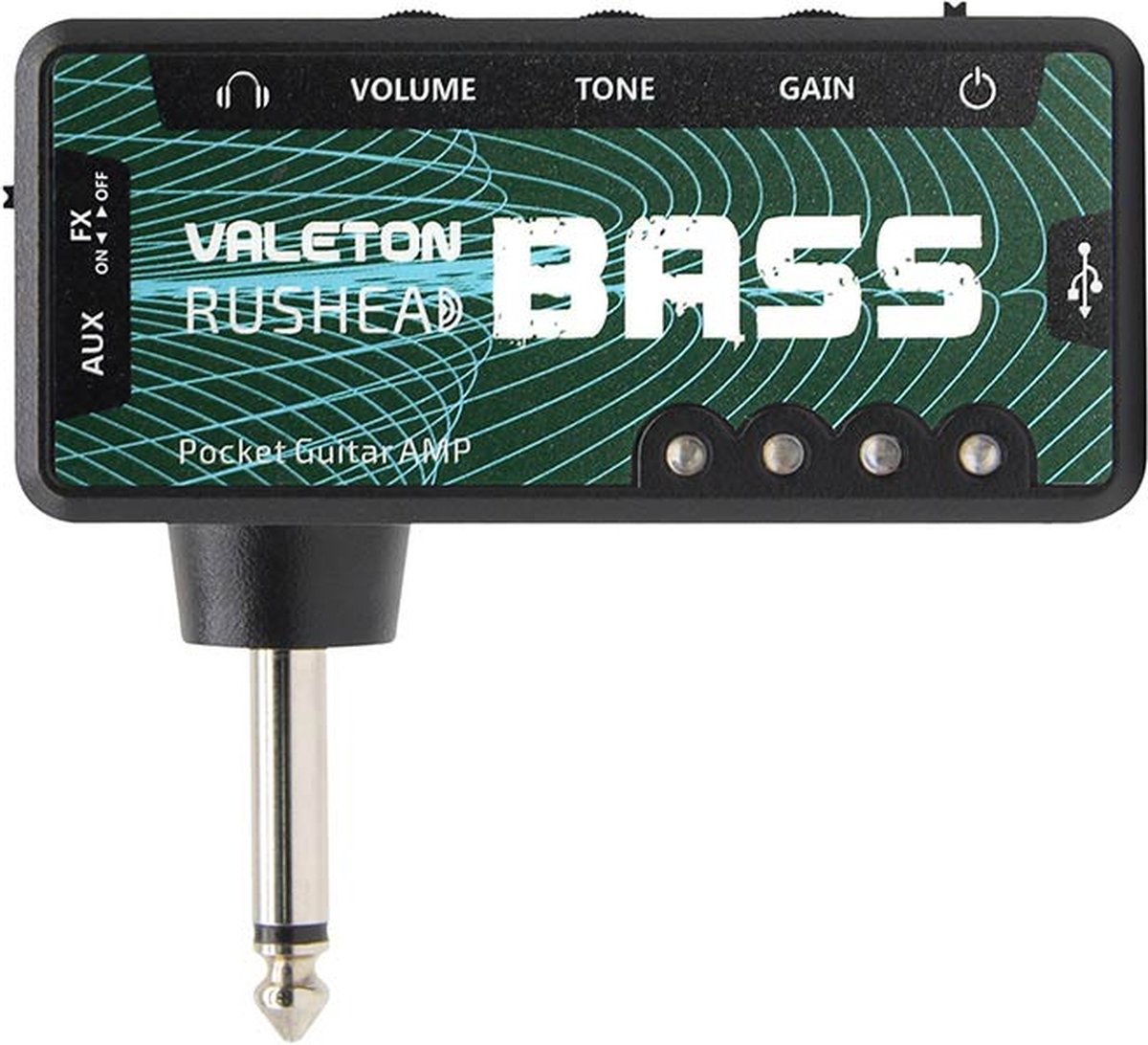 Oplaadbare koptelefoon bass amp Valeton RH-4 met drive