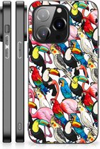 Telefoon Hoesje iPhone 14 Pro Leuk TPU Backcase met Zwarte rand Birds